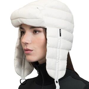 Nobis Reed Unisex Quilted Down Fargo Trapper Hat NWOT white ear flap